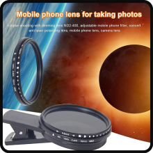 1 conjunto de filtro de telefone 52 mm ND 2-400 com tampa de lente de clipe