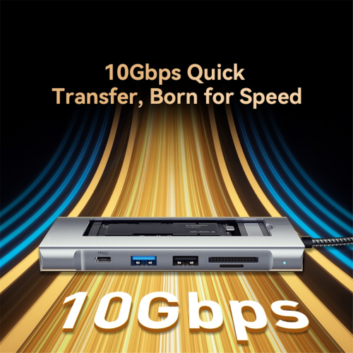 Οκτώ σε 1 USB HUB με λειτουργία αποθήκευσης δίσκου, σταθμός σύνδεσης M.2 USB C 2