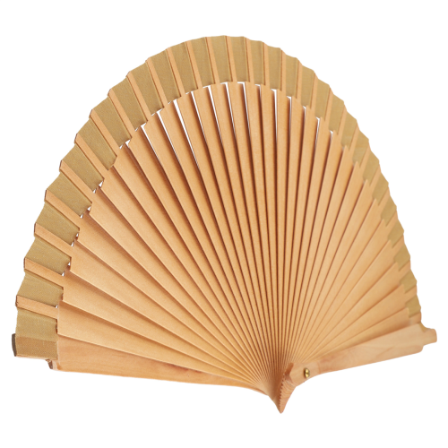 F-Plain Pure Wood Folding Fan Classical Dance Performances Hand Fan 2
