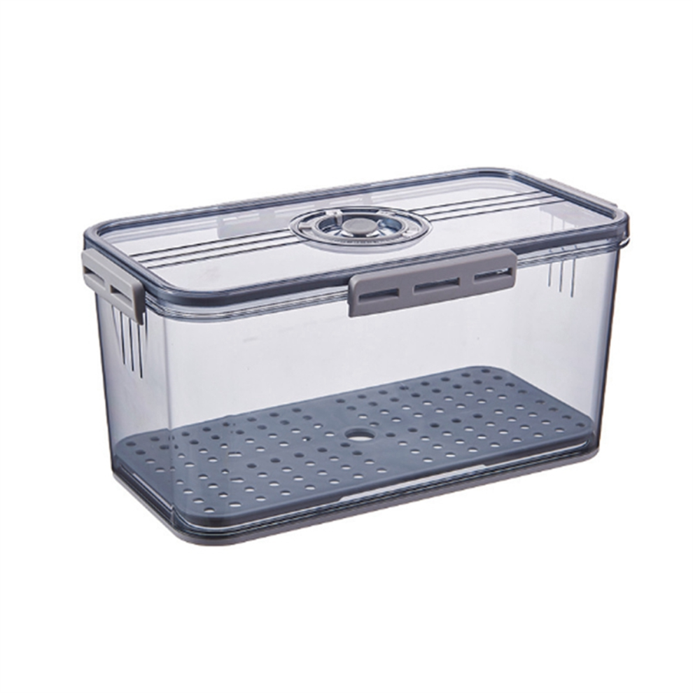 Bread Box Bread Boxes for Kitchen Counter Airtight, with Lid Grey