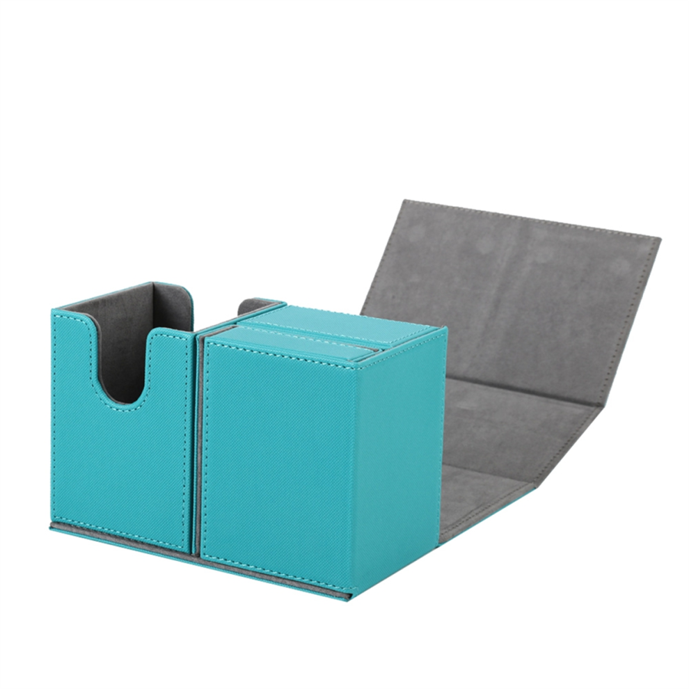 Card Deck Box, Premium Card Box with Flip Dice Tray , petrol blue-image-OPC-PJYZM9H-NEW