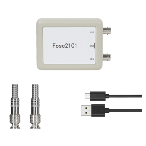 Fosc21C1 Παλμογράφος USB 2 καναλιών για υπολογιστή με ρυθμό δειγματοληψίας 1Mhz