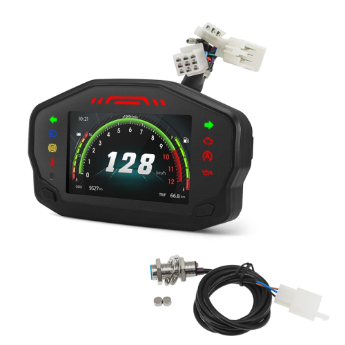 AD Universal Motorcycle Dashboard Tacômetro LCD Digital