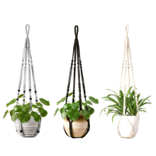 Handgemaakte macramé plantenhanger voor binnen