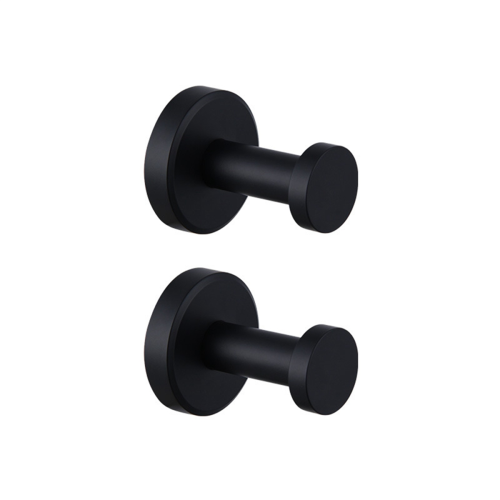 2pcs Hooks for Shower Bathroom Kitchen Glass Door Mirror Black