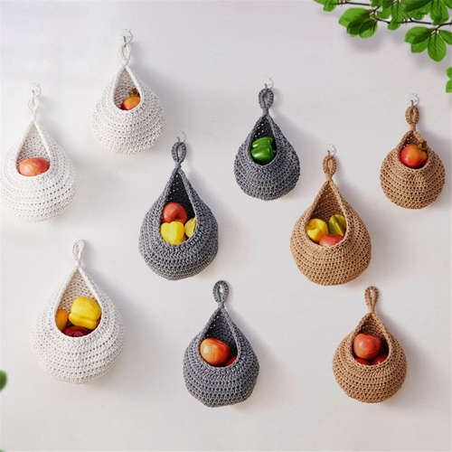 3 Pack Woven Produce Holder Vegetable Hanging Basket A 1