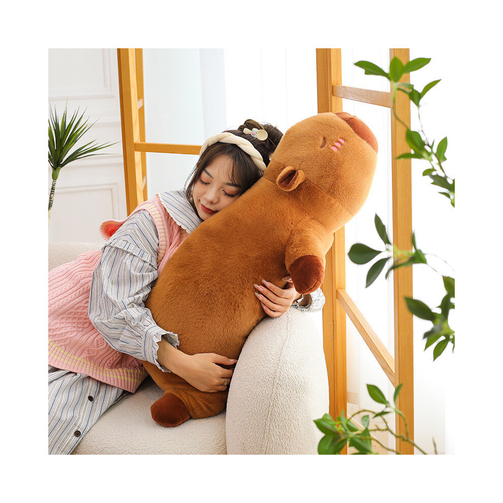 (90 cm) Soft And Huggable Capybara Hugging Pillow For Girls Plush Doll Comfort For Bedtime