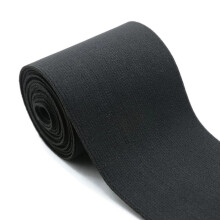 Strapcrafts 4-inch la?ime de 2-yard Banda elastica cu talie neagra de plu? 73010