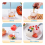 Eiskugel-Maker, groß, 6,5 cm, 3D, große runde Kugel, Orange 5