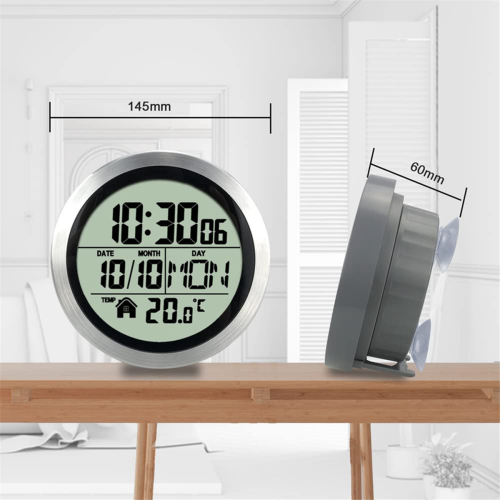 Digital Shower Clock Waterproof, Bathroom Timer Clock, Digital 2