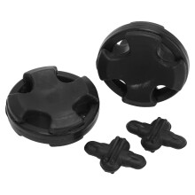 2 Stück Bogenboden-Stabilisator mit Gummidämpfung für Recurve- und Jagdbögen, Schwarz