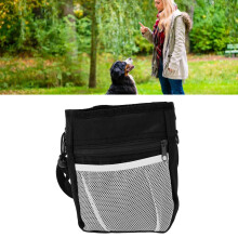 Große Kapazität Nylon-Hunde-Leckereien-Trainingsbeutel für den Gürtel, schwarz, ideal für den Außenbereich