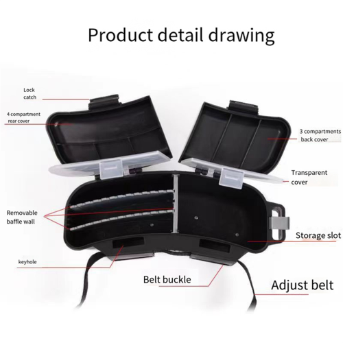 An der Taille montierte Angelköder-Tackle-Box Tragbare Angelhaken-Aufbewahrungsbox 2