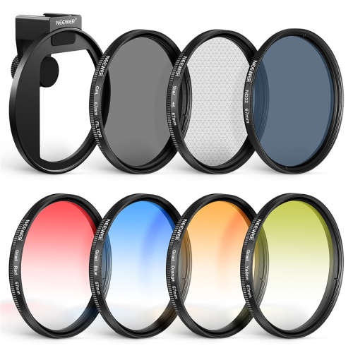 Conjunto de filtros com 7 clipes para celular com rosca de 67 mm 1