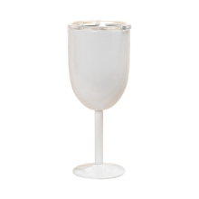 Wine Glass Stainless Steel Double Layer Goblet White