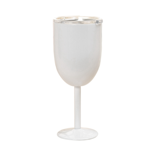 Wine Glass Stainless Steel Double Layer Goblet White