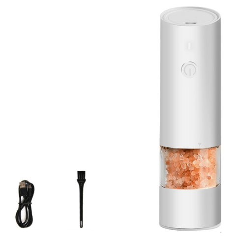 USB oplaadbare pepermolen, elektrische pepermolen wit
