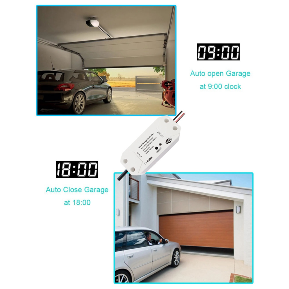 Tuya Wifi 2.4G Smart Garage Door Opener Controller Eu Plug 4854207216377