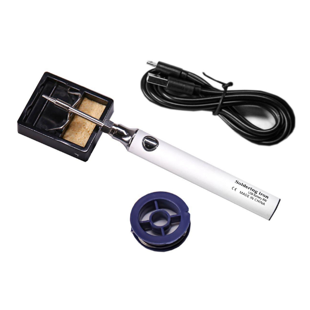 5V Fast Charging Lithium Built-In Wireless Soldering Iron Set White 4854207218517
