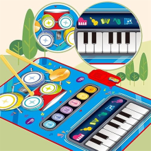 Cobertor musical eletrônico 2 em 1 infantil azul para cultivar