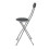 Oypla Oypla Black Padded Folding High Chair Breakfast Kitchen Bar Stool Seat 4