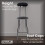 Oypla Oypla Black Padded Folding High Chair Breakfast Kitchen Bar Stool Seat 3