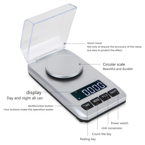 Black 50g Mini Portable Electronic Scale 0.001g High Bag 2