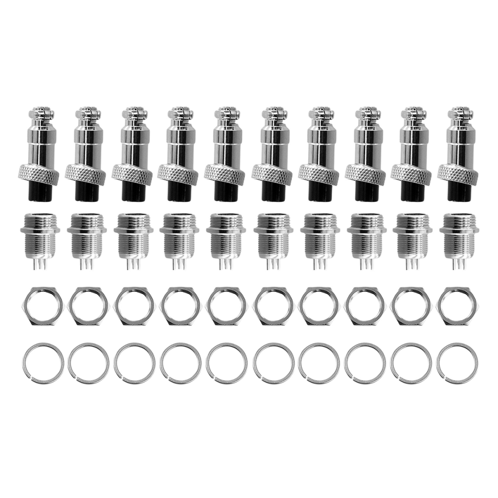 10Set 3 Pin 12Mm Aviation Connector Male + Female Circular 4854207238430