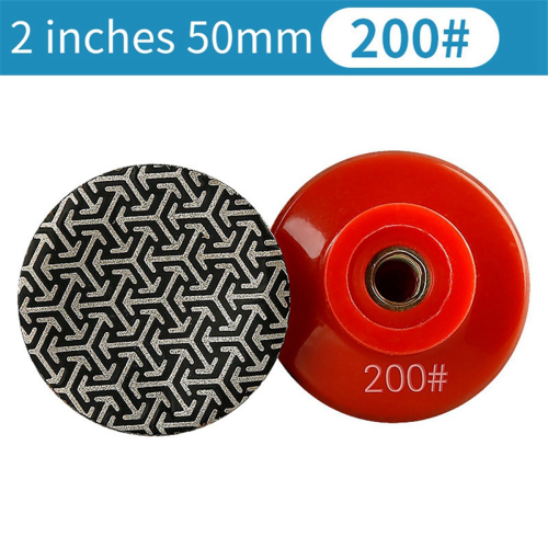 Almofadas de polimento manual diamantadas de 2 polegadas e 50 mm com rosca M14, 200 1