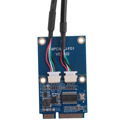 Placa de expansão PCI-E MINI PCI-E para placa adaptadora USB 2.0 de porta dupla 2