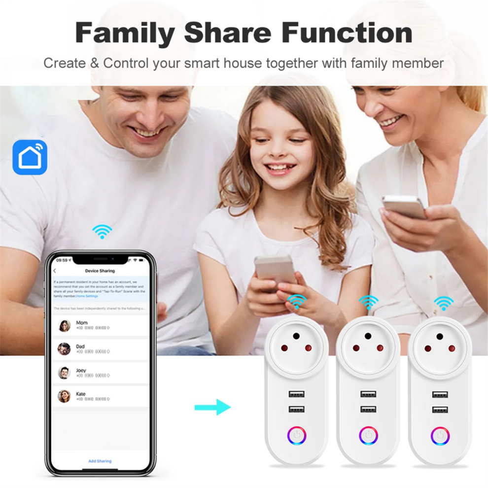Israel Plug Tuya Smart Home 16A Wifi Smart Plug 4854207245667