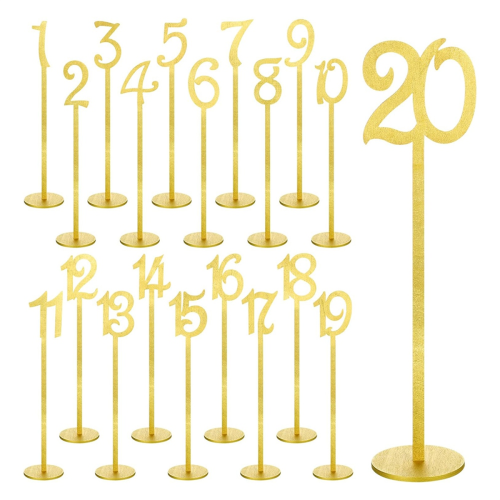 20 números de mesa para bodas, de madera.