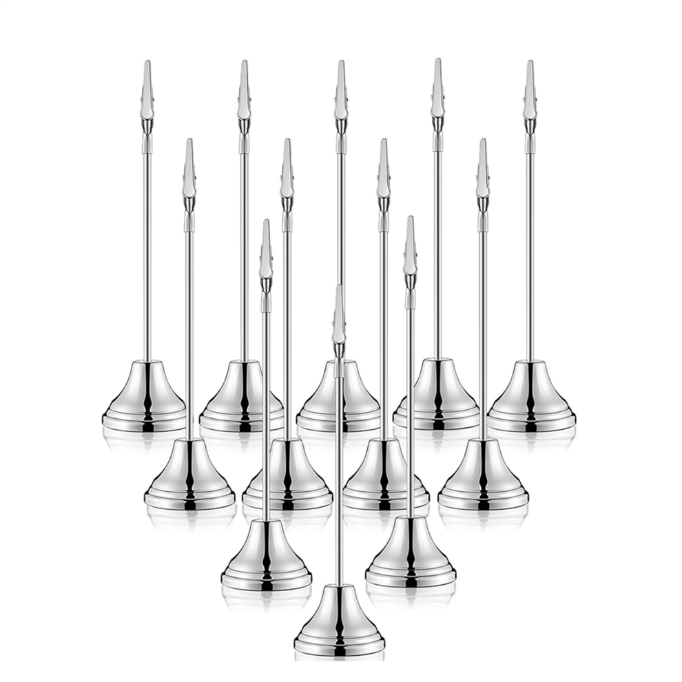 12 Pcs Table Number Holders 9In Place Card Holder With Alligator Clip 4854207248538