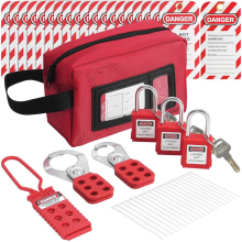 Kit di sicurezza per blocco e segnalazione elettrica, 26 pezzi