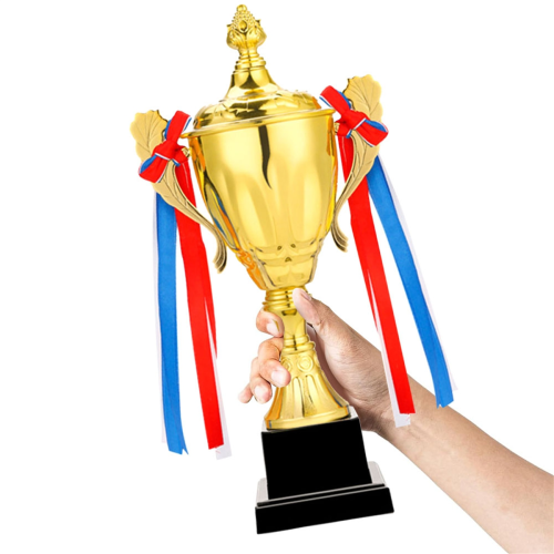 Taça de troféu de ouro de 11,8 polegadas para competições esportivas 2
