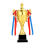 Taça de troféu de ouro de 11,8 polegadas para competições esportivas 1