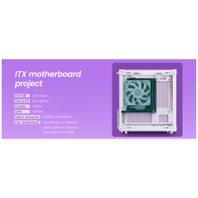 C6 MATX Mini ITX Case PC Case Desktop Mesh Chassis Bianco