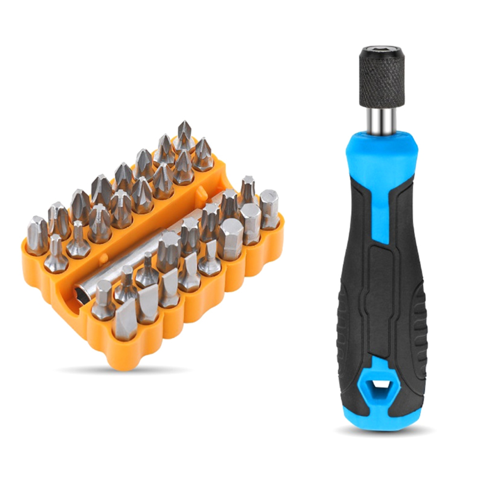 1/4Inch Screwdriver Bit Handle Multi-function Screwdriver Set (Blue)
