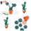 Cactus σουβέρ θερμομόνωσης DIY οικιακά επιτραπέζια σκεύη θήκη για φλιτζάνι καφέ 3