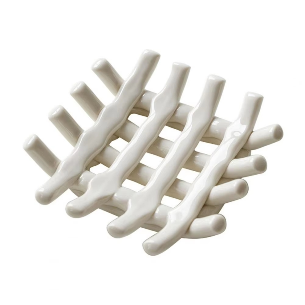 Ceramic Soap Holder for Bathroom, with Hollow Design B-image-OPC-PJYYHJP-NEW