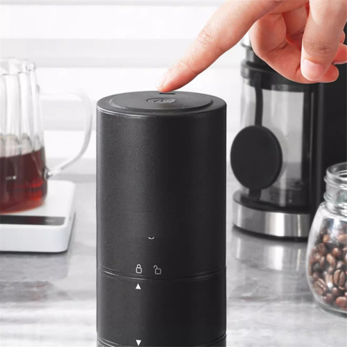 Portable Coffee Grinder Electric Burr Coffee Grinder Silver