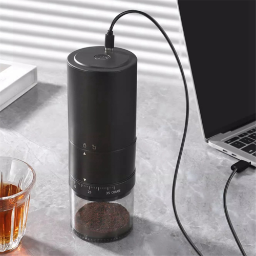 Portable Coffee Grinder Electric Burr Coffee Grinder Silver 2