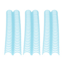 10 Stück 22mm Kunststoff-Bindeklemmen, 30-Loch, transparente blaue Ringe