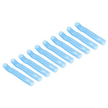 10 Stück blaue Spiralbindekabel, 29 mm Innendurchmesser, 30 Löcher Set