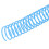 10 Stück blaue Spiralbindekabel, 29 mm Innendurchmesser, 30 Löcher Set 3