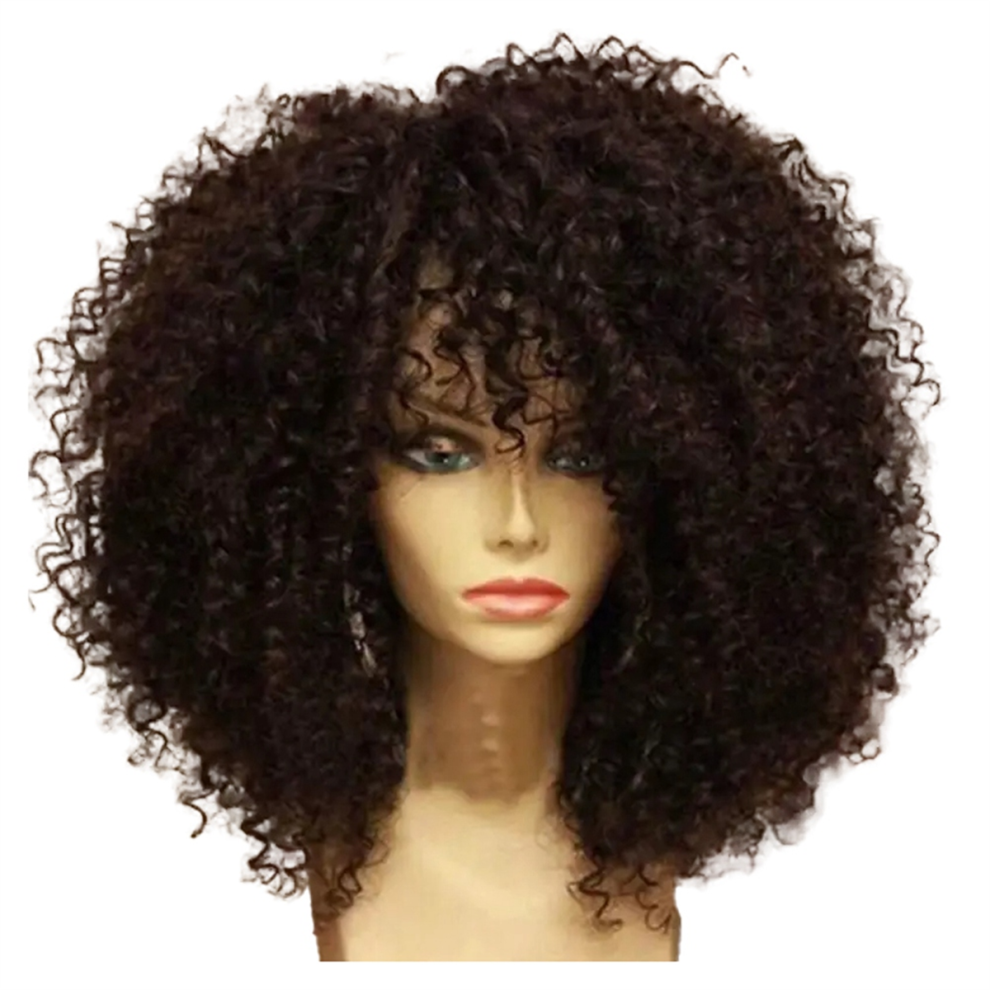 16 Inch For Afro Hair Wigs With Bangs(A)
