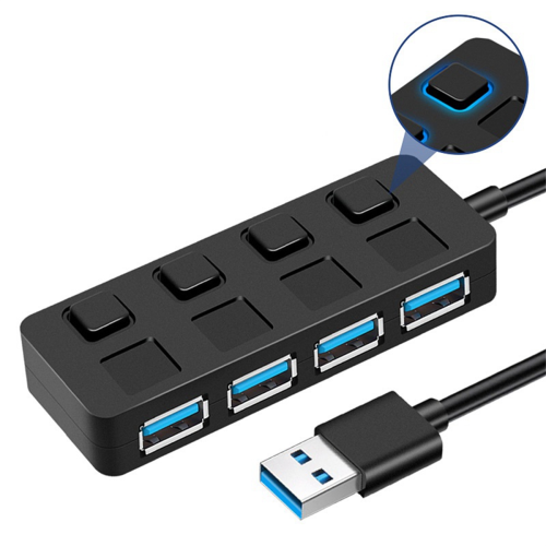 Διαχωριστής διακόπτη HUB USB3.0 με 4 θύρες, επέκταση Hub Type-C 1 σε 4, B 2