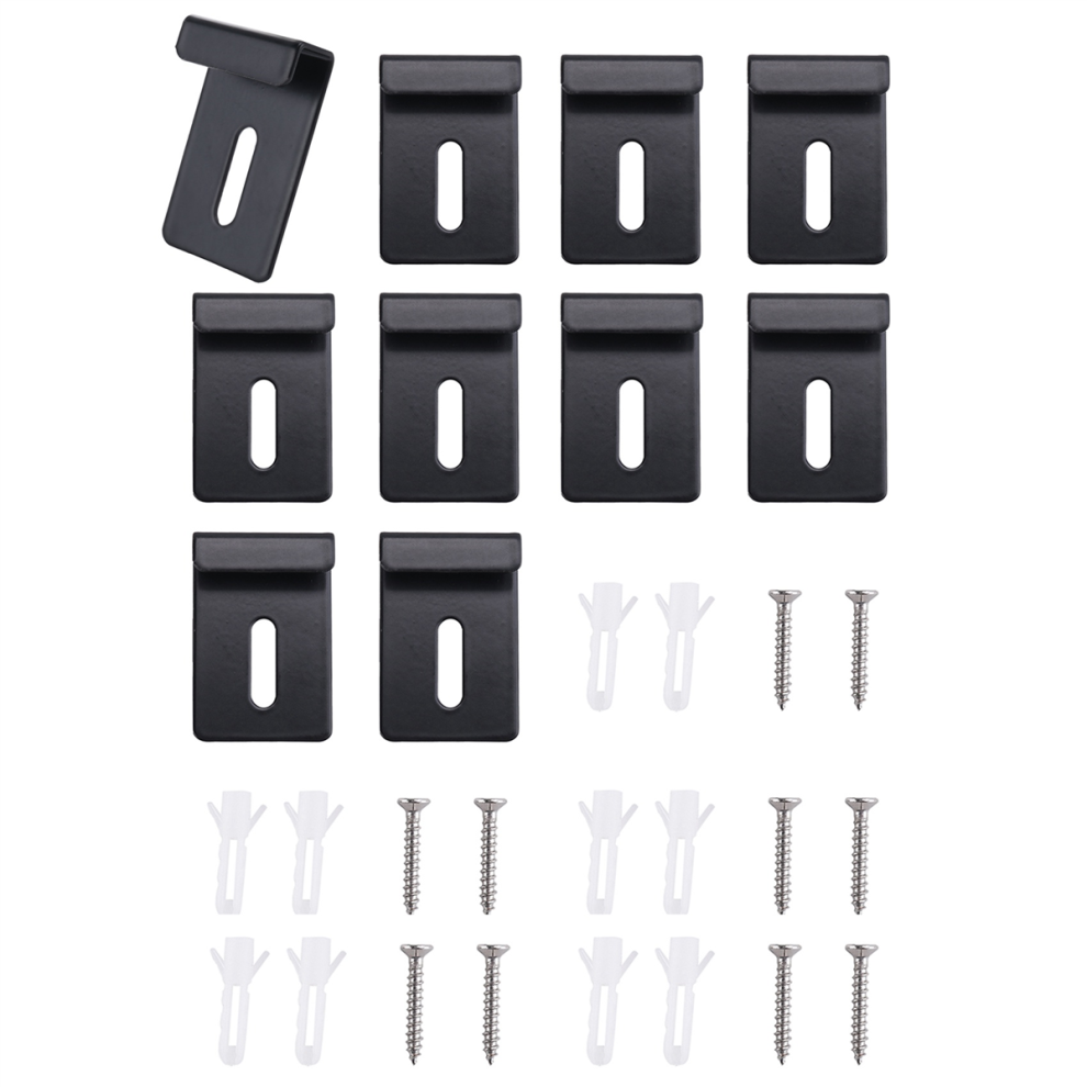 10Pcs Metal Mirror Clips Wide Channel Mirror Hanger Clip Kit 4852077456060