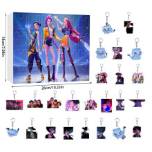 (Style A) Hunters Demon Kpop Acrylic Advent Calendar Set Keychains Kids Gift Surprise