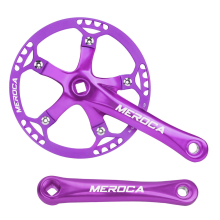 Pedivela de bicicleta com furo quadrado e pedaleira dobrável rápida